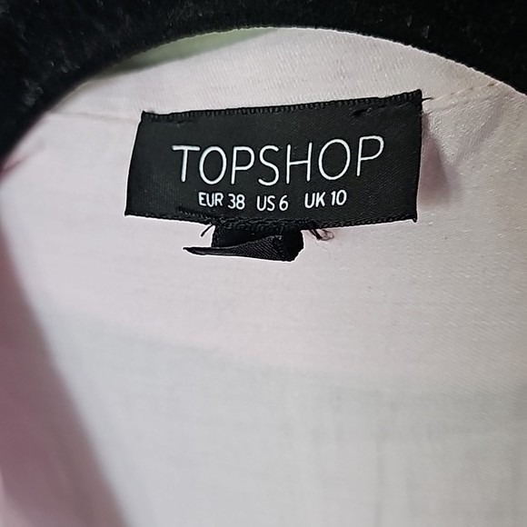 Topshop Soft Girl pink button down oversized long sleeve blouse top size 6 - Picture 3 of 7